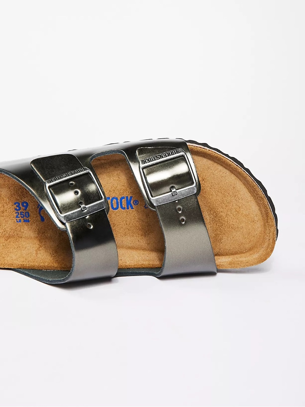Birkenstock Arizona Metallic Leather Soft Footbed Sandals Size 38 / 7-7.5
